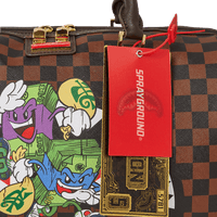 Borsa Sprayground MONEY CHASER MINI DUFFLE Marrone