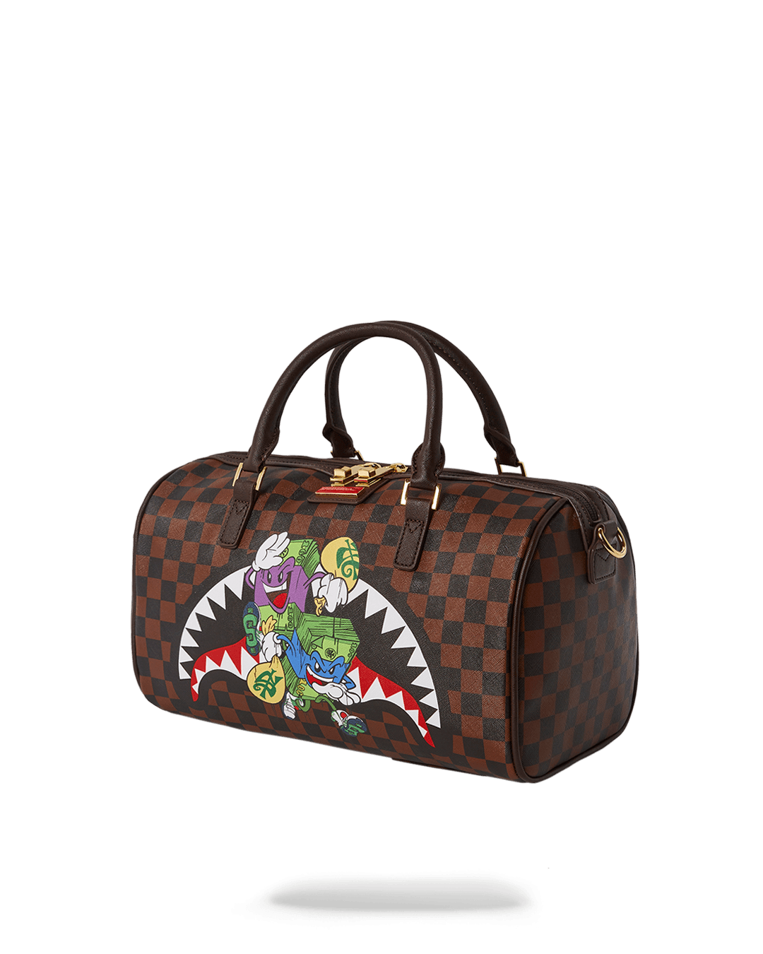 Borsa Sprayground MONEY CHASER MINI DUFFLE Marrone