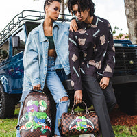 Borsa Sprayground MONEY CHASER MINI DUFFLE Marrone