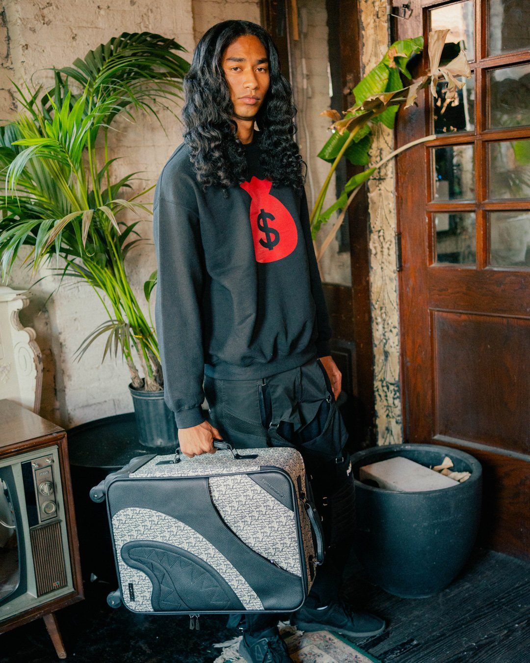 Sg All Day Cut & Sew Vegan Leather Carry-on Luggage