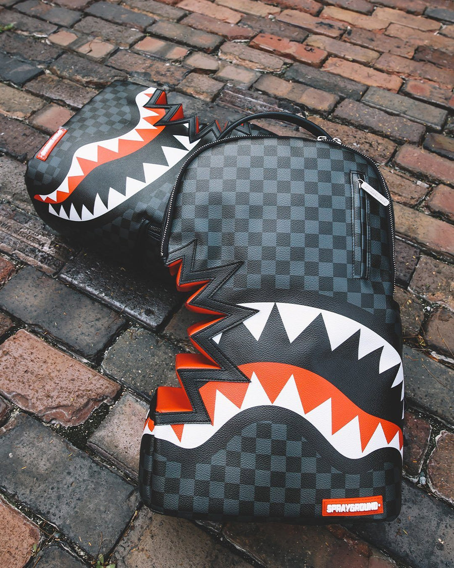 Sprayground Backpack SHARK BITE SHARKS IN PARIS GRAY BACKPACK (DLXV) Black