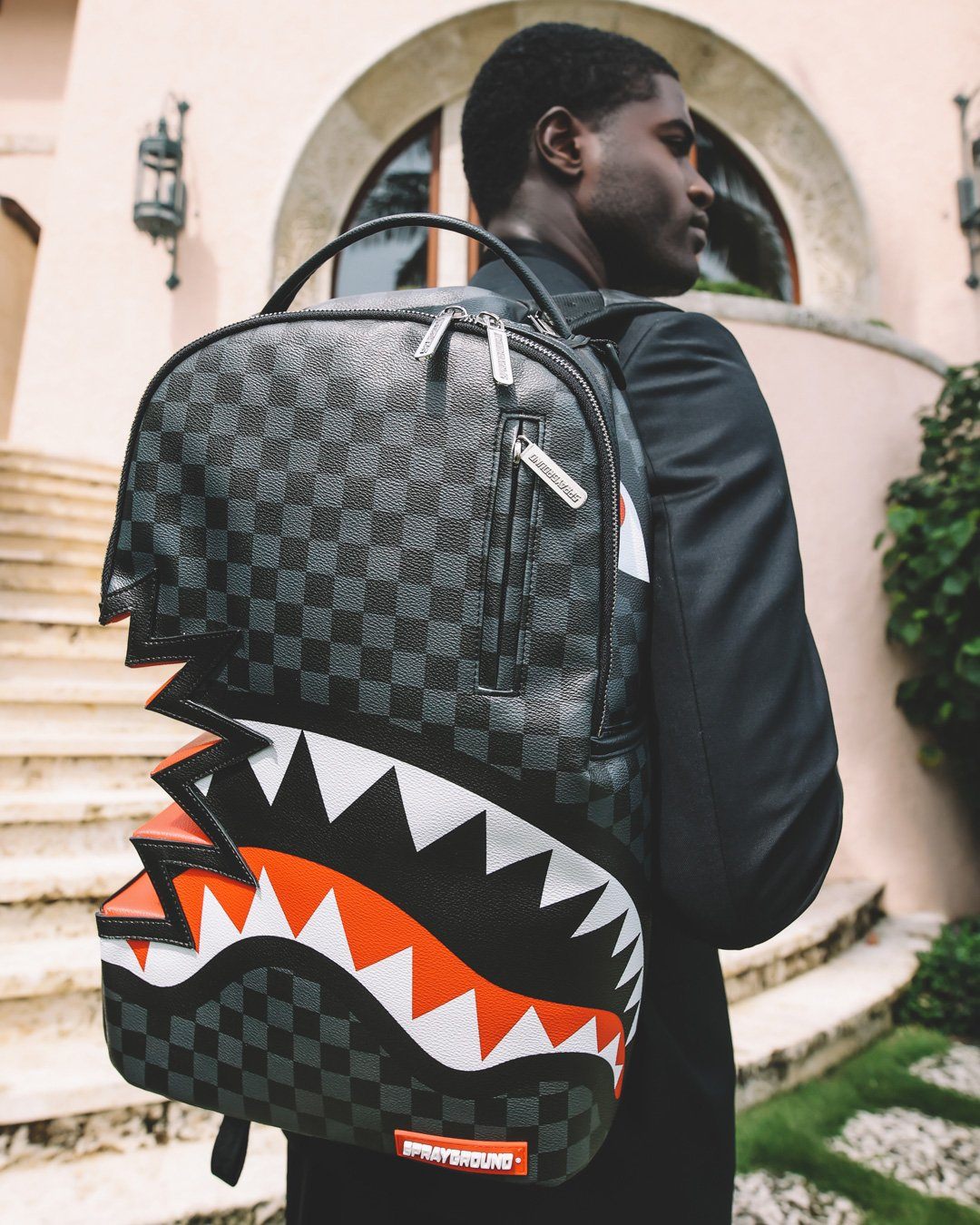 Zaino Sprayground SHARK BITE SHARKS IN PARIS GRAY BACKPACK (DLXV) Nero