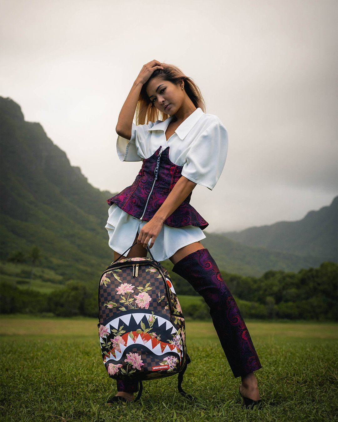 Shark Flower Backpack