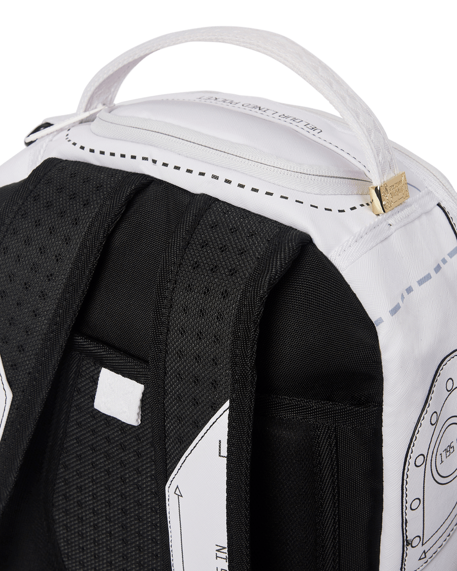 Sprayground Backpack TECHNICAL CUT SEW SHARK White