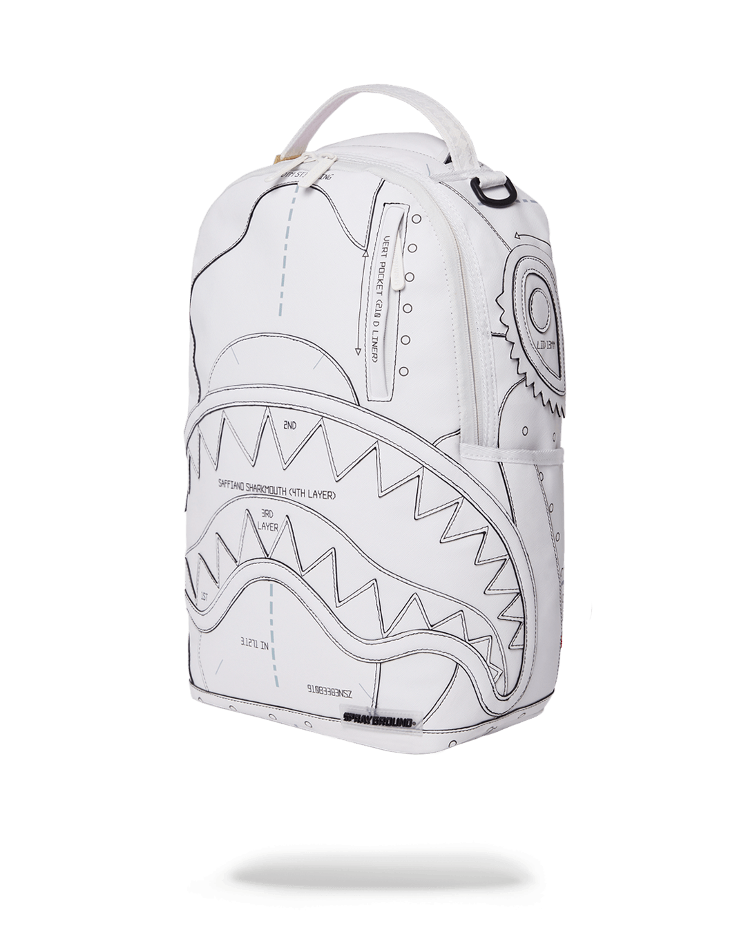 Zaino Sprayground TECHNICAL CUT SEW SHARK Bianco