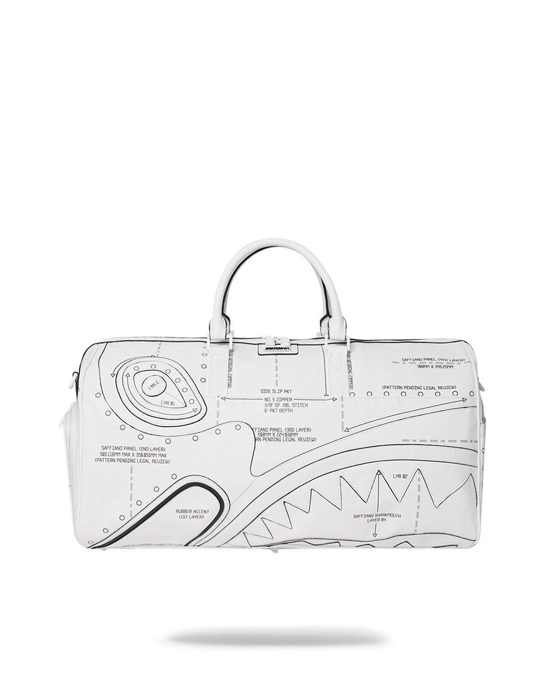 Borsa Sprayground TECHNICAL CUT SEW DUFFLE Bianco