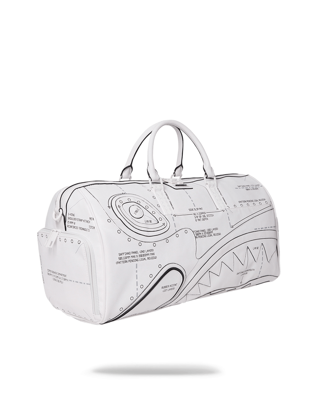 Borsa Sprayground TECHNICAL CUT SEW DUFFLE Bianco