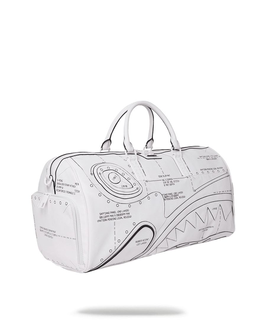 Sprayground Bag TECHNICAL CUT SEW DUFFLE White