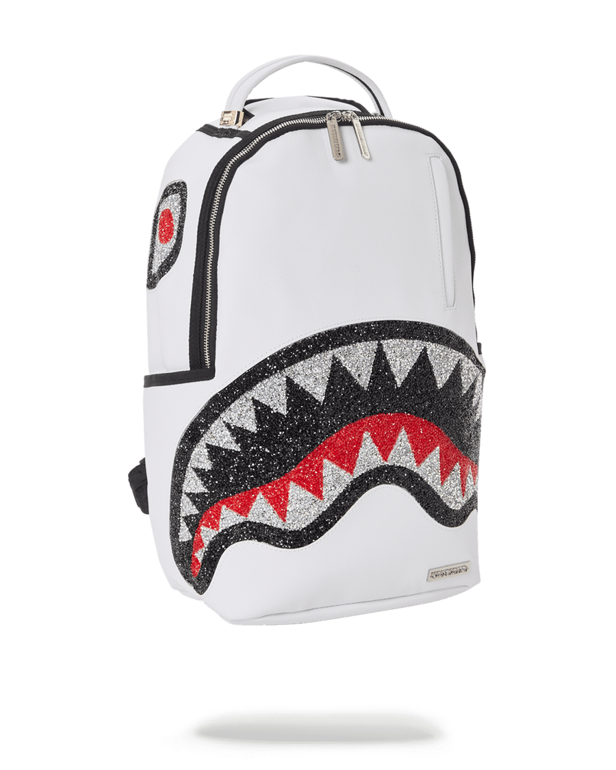 Sprayground Trinity 2.0 Shark Backpack in White for Men