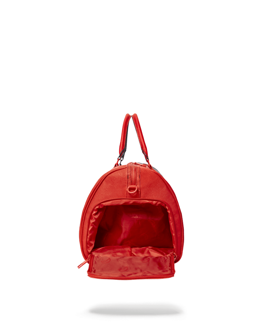 Sprayground Bag VERTICAL SHARK CUT & SEW DUFFLE Red