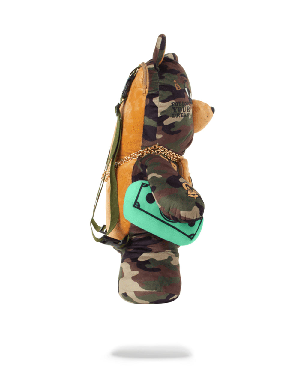 Sprayground Backpack Teddy Money Bear Green